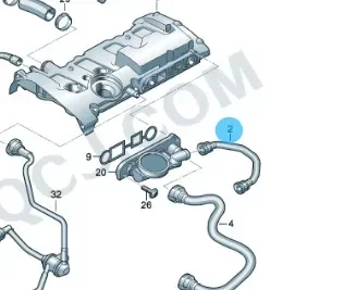2 pcs Crankcase Vent Breather Hose For  Audi A3 A4 A6 TT EOS Golf Jetta Passat Scirocco Leon Octavia 06F103221E  06F103235