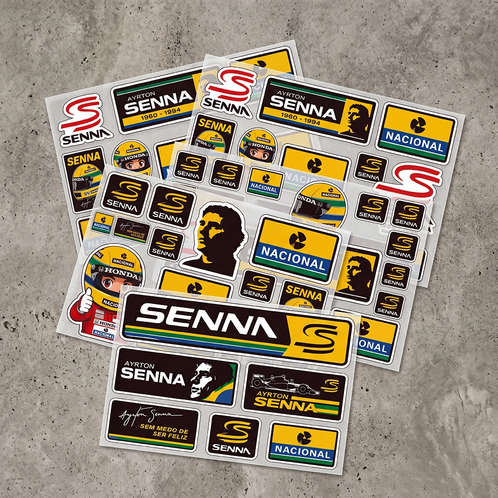 A-Ayrton S-Senna Stickers Waterproof Vinyl Decals for Motorcycle cars bicycles skateboards Laptop Water Bottle Phone Case