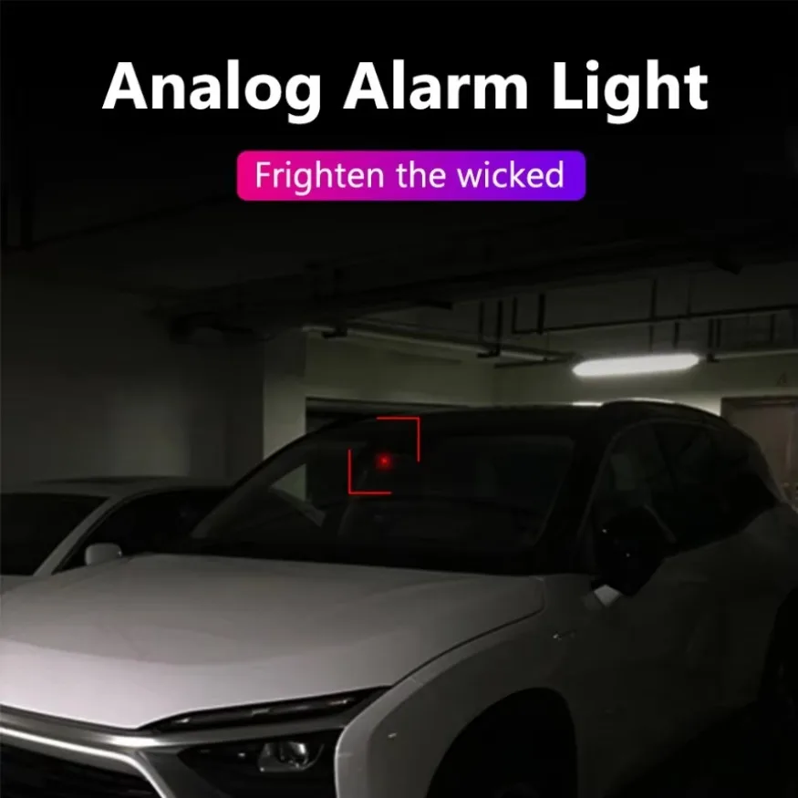 Car Fake Security Light Solar Powered Simulated Dummy Alarm Wireless Warning Anti-Theft Caution Lamp LED Flashing Imitation 1SET