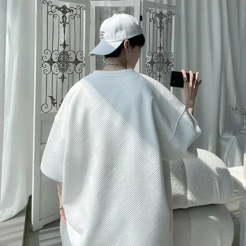 الصيف بساطتها رمادي بلايز الرجال قصيرة الأكمام الهراء تصميم اليومية ملابس الشارع الشهير عطلة السفر طالب الملابس الفضفاضة