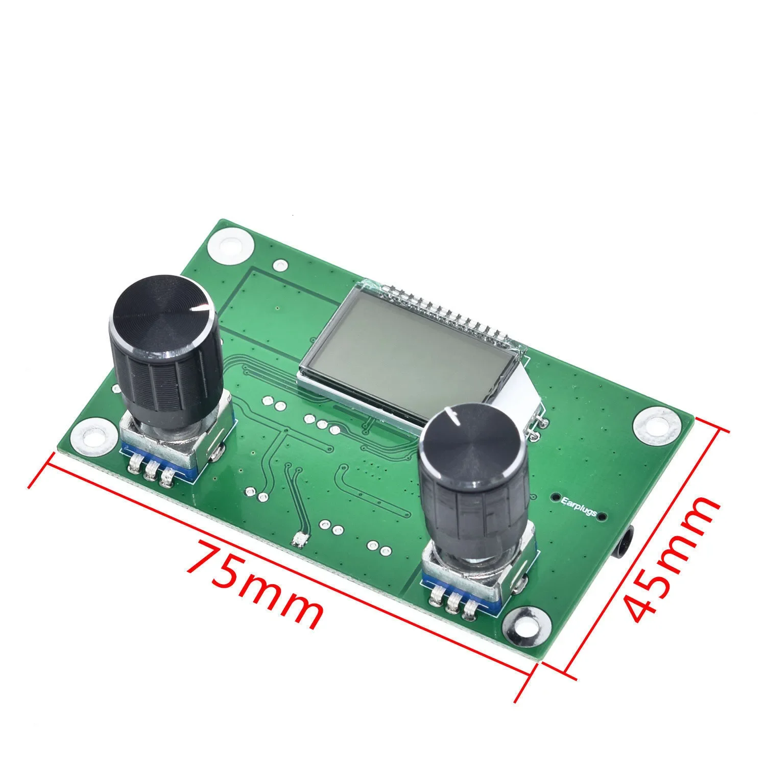 FM Radio Receiver Module Frequency Modulation Stereo Receiving PCB Circuit Board With Silencing LCD Display 3-5V LCD Module