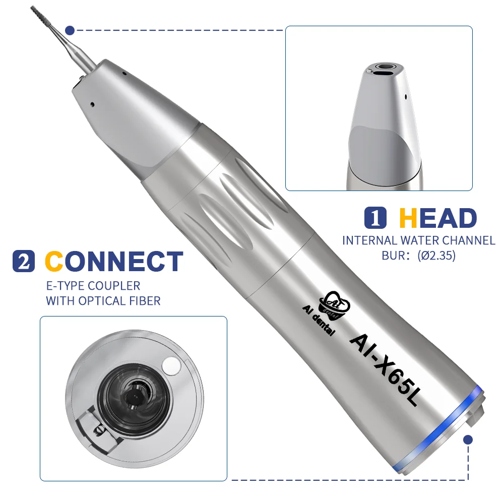AI-X95L/X25L/X15L/X65L dentystyczny niska prędkość światłowodowy kątnica rękojeści pasują mikrosilnik elektryczny 1:1/ 1:5/ 4:1/16:1 do wyboru