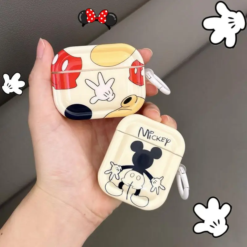 

Disney Airpods Case Kawaii Mickey Cute Anime Printed Simple Anti Drop Earphone Protective Case Creative Girl Digital Accessories