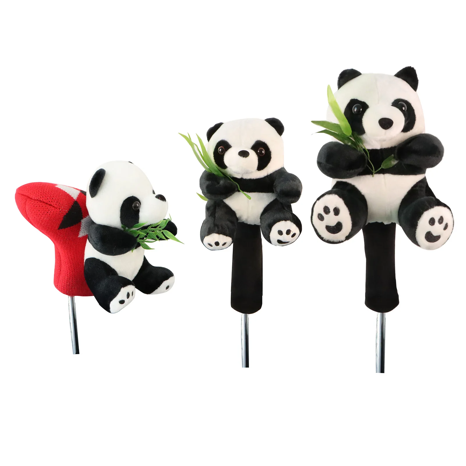 

Golf Club Head Covers for Driver Fairway Putter - Cute Panda Plush Animal Protection Headcover
