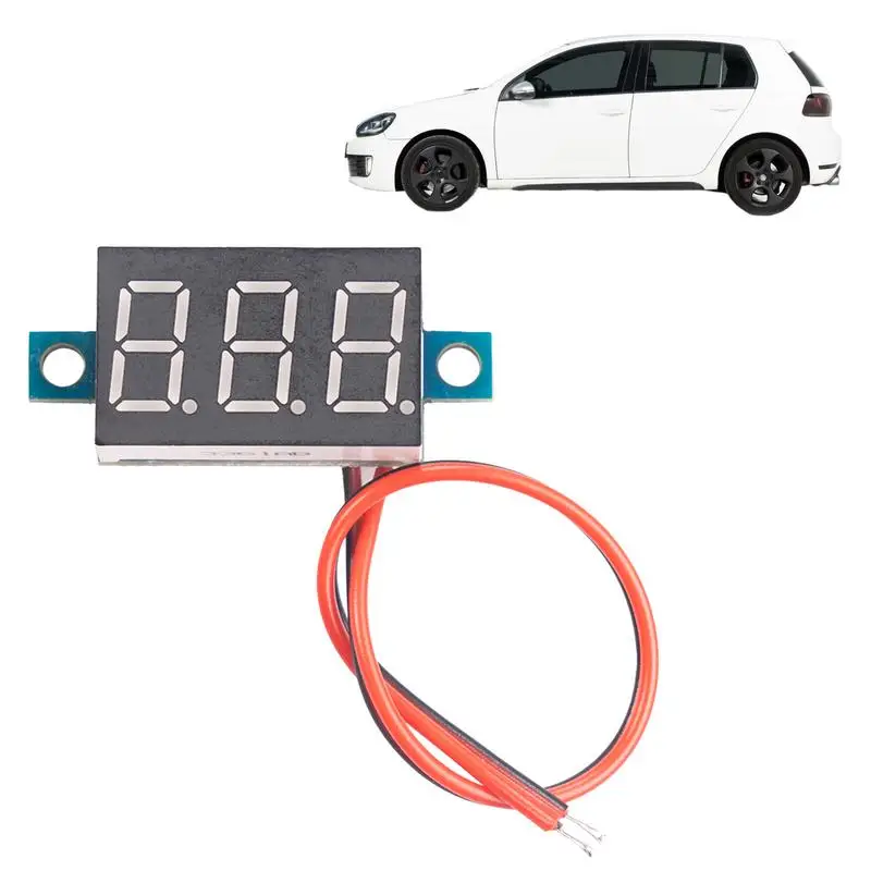LED Digital Voltmeter Voltage Panel Meter For Electromobile And Motorcycle Adopts Polarity Protection Circuit