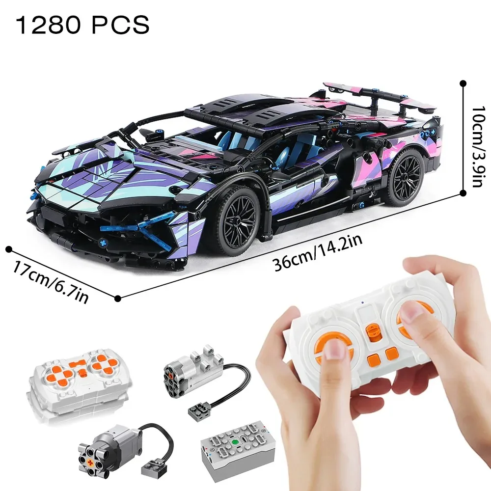 Technical 1:14 Racing Sport Car Model Building Blocks Bricks MOC City Vehicle Supercar Adult Toy For Boy Children Gift