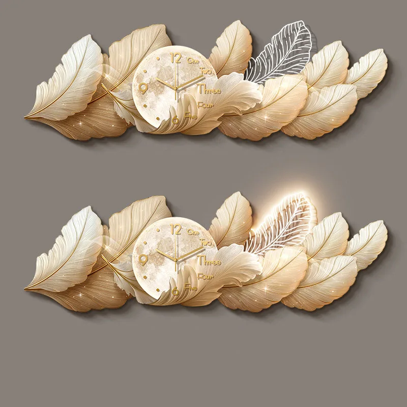 

Simple Metal Clock Wall Chinese Replica Conference Large Bedrooms Korean Aesthetic Design Silent European Reloj Room Decorations