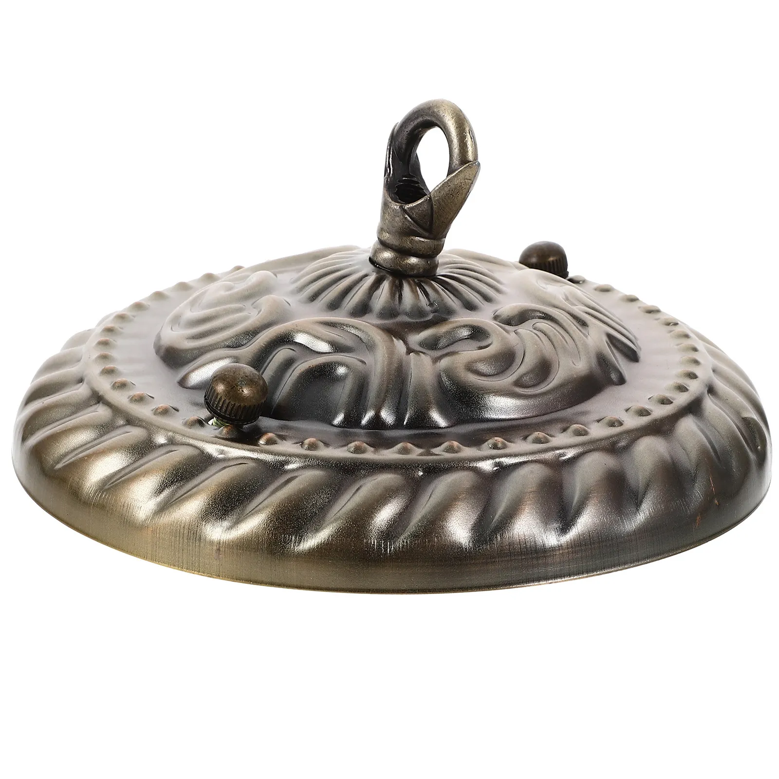 Heavy Duty Ceiling Hook Mounting Bracket for Chandelier, Pendant Light Fixture with Vintage Style Canopy Cover Plate