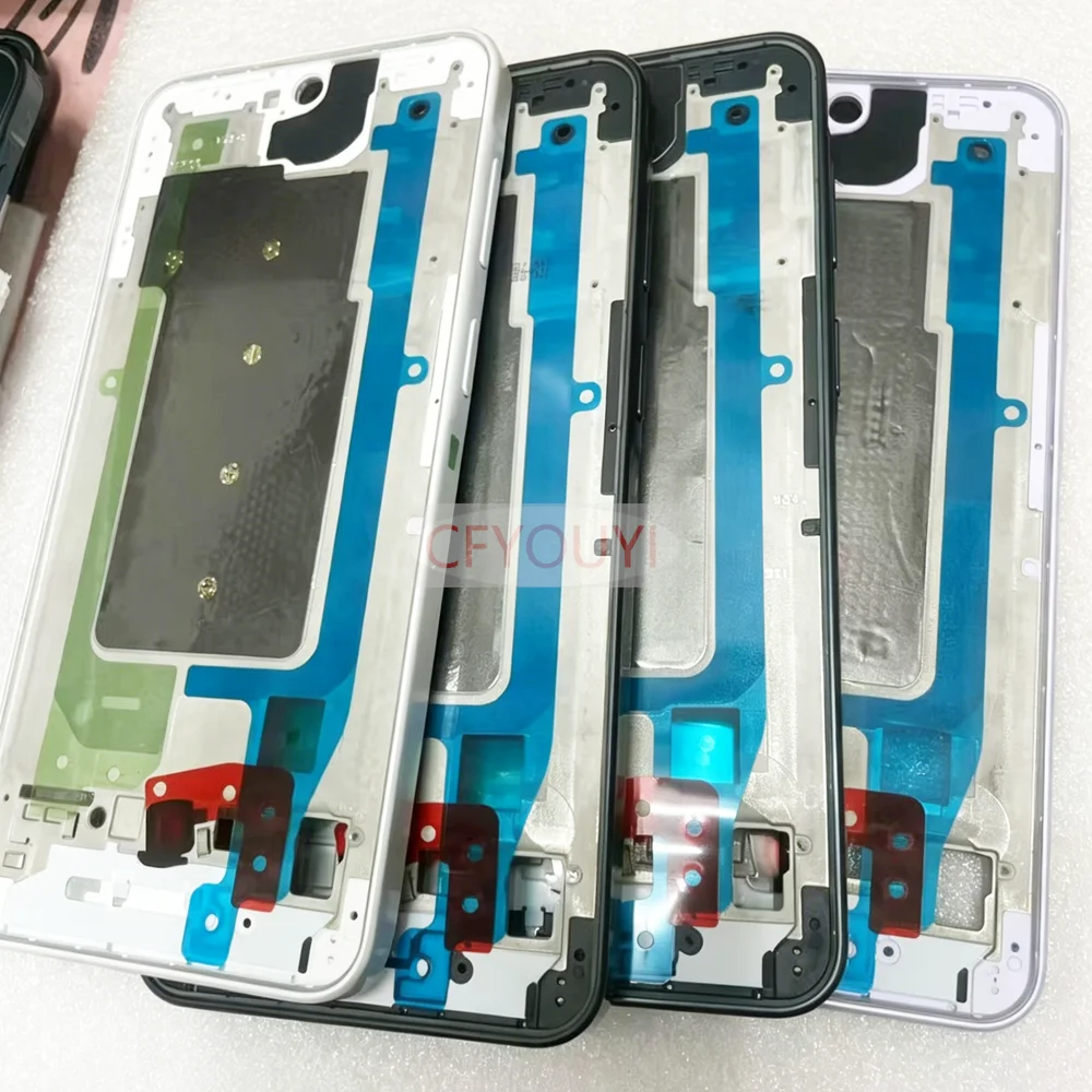 Middle Frame Housing LCD Bezel Plate Panel For Samsung Galaxy A37 SM-A376B A376B Front Bezel Back Housing Replacement Part