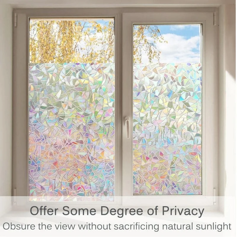 Matte Frosted Privacy Glass Sticker, Light Transmitting Non-Transparent Anti-Peep Window Film, Multi-Scene Glass Cover for Bathr