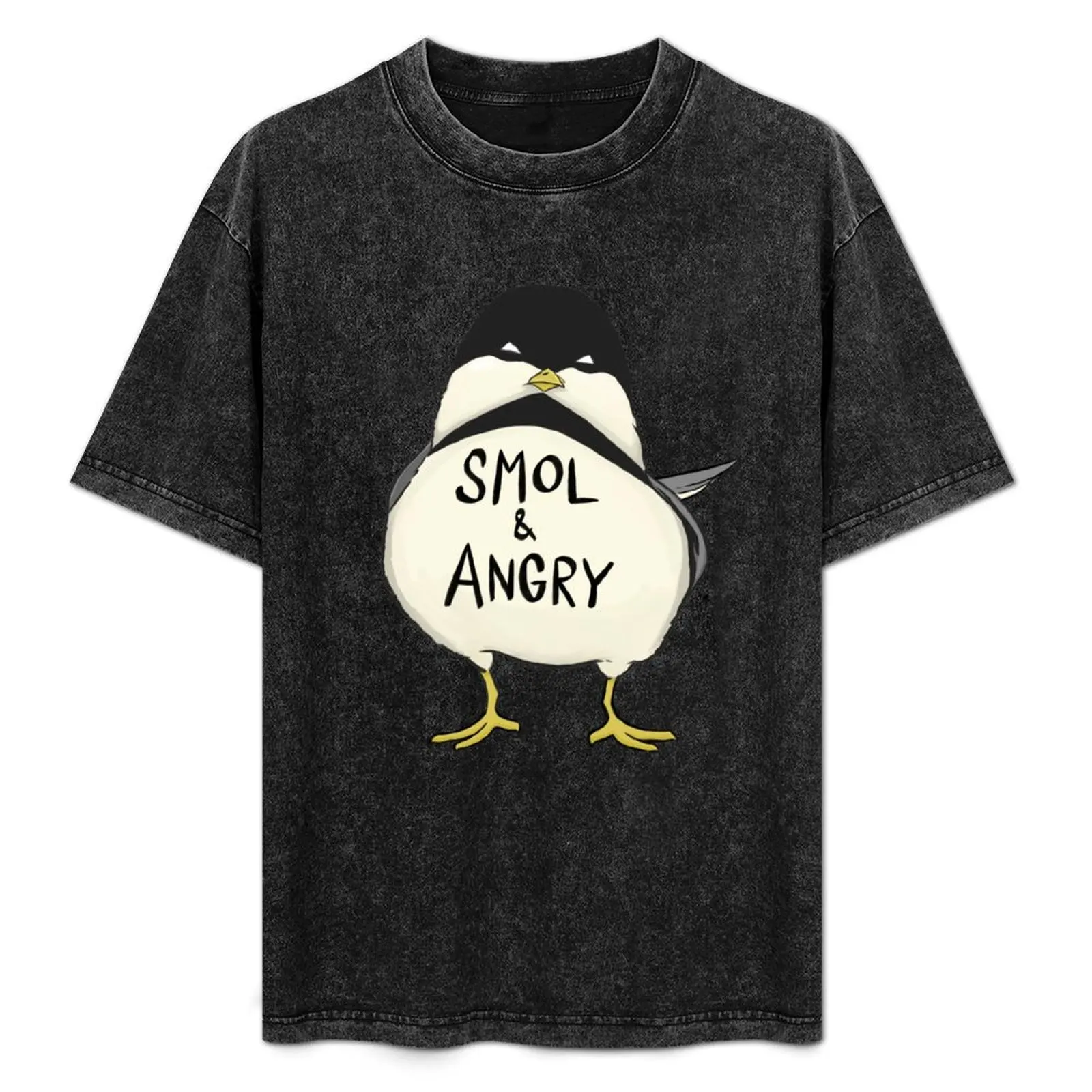 

Smol and Angry Chickadee T-Shirt Summer Holiday Casual Tee