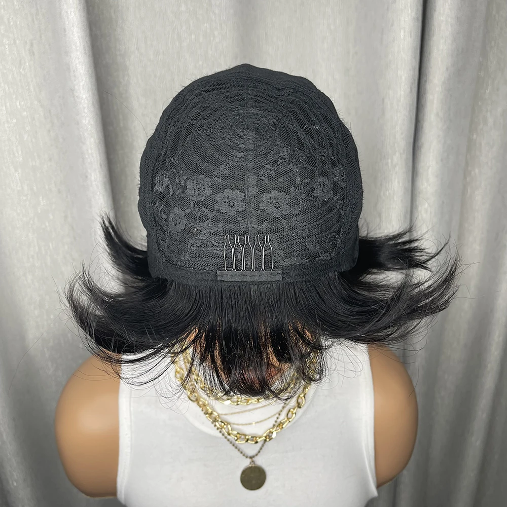 ピクシーカットウィッグ 100%人毛 ショート人毛ウィッグ 生え際がプレプラッキングされたブラジル産バージンヘア 黒人女性向け 機械製