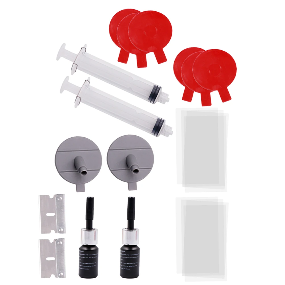 

2 set 2 Sets Glass Windshield Crack Removal Tools Lasting Plastic Windscreen Repair Set Glass Crack Remover for SUVs