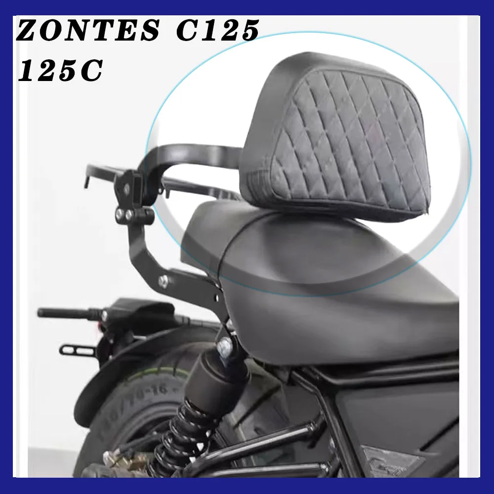 ZONTES C125 Motorcycle Driver Passenger Seat Backrest Cushion Multi-Purpose Folding Luggage Rack bumper For ZT 125C