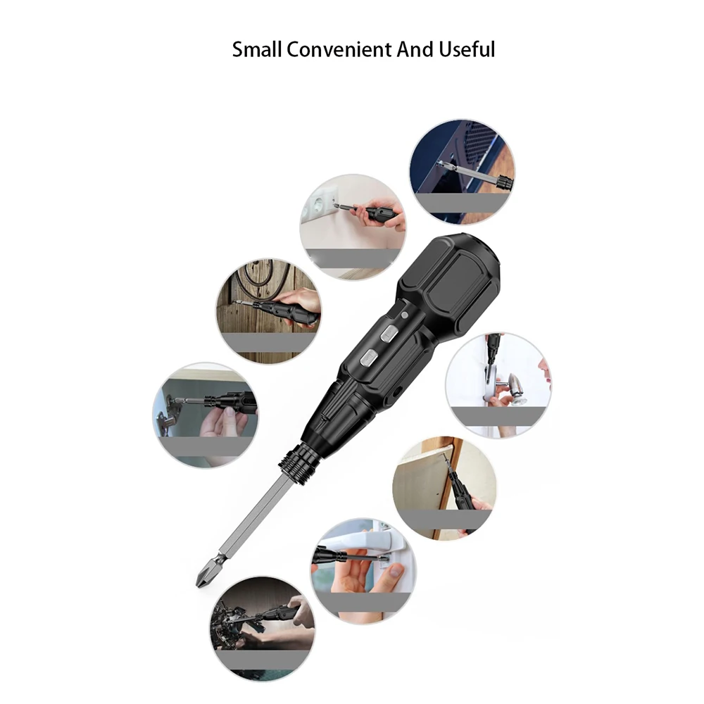 Electric Screwdriver Cordless Drill 3.6V Mini Home Screwdriver With Magnetic Tip Work Light USB Rechargeable For DIY Household