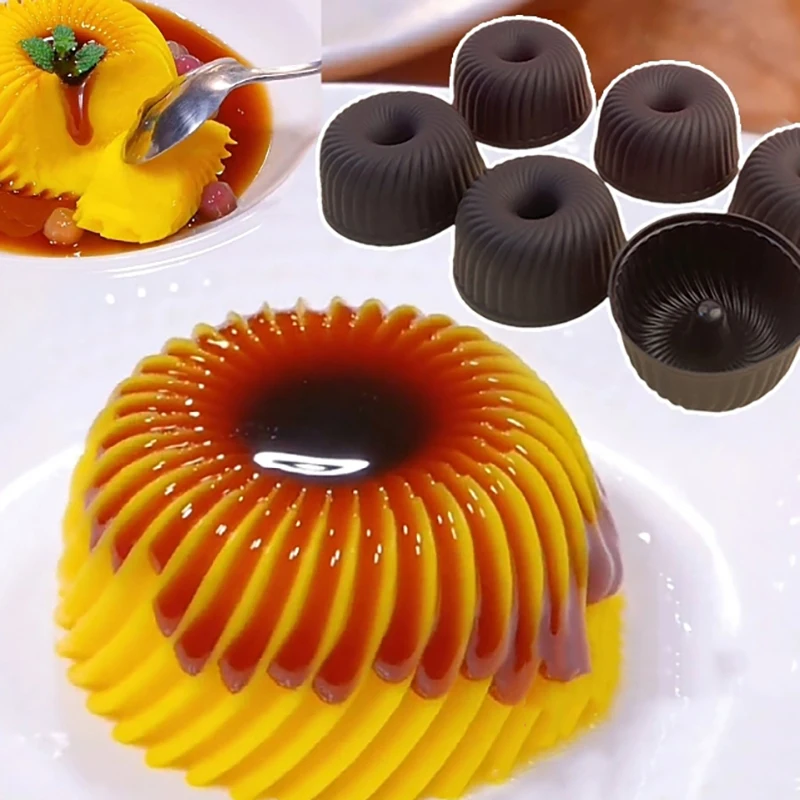 Molde de silicona para pudín de caramelo, magdalenas, muffins, Donut, para pudín de caramelo, gelatina, pastelería, herramienta de decoración de pasteles, bandeja para hornear de cocina