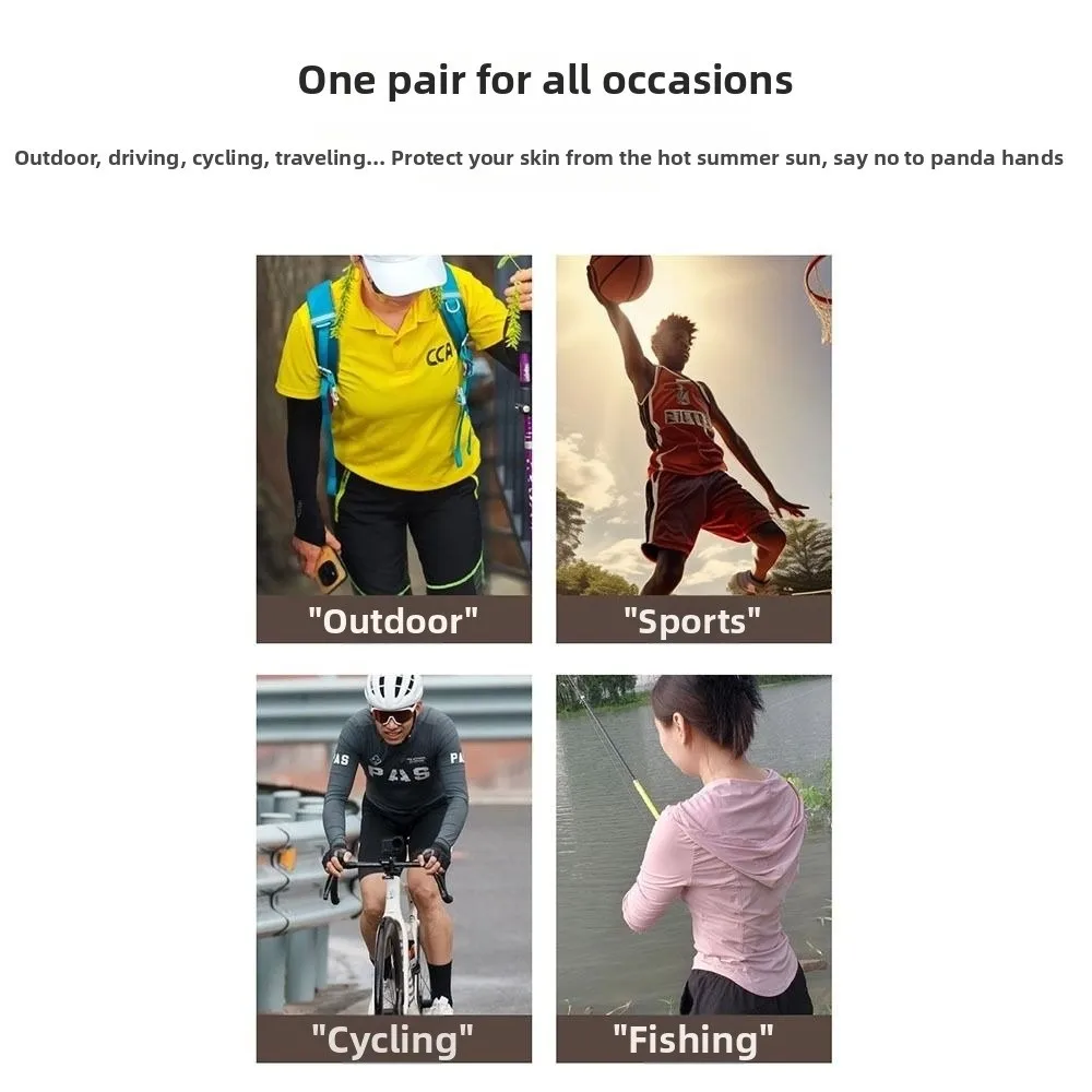 

Мужские спортивные нарукавники из ледяного шелка с защитой от УФ-излучения, влагоотводящие, дышащие, быстросохнущие, охлаждающие