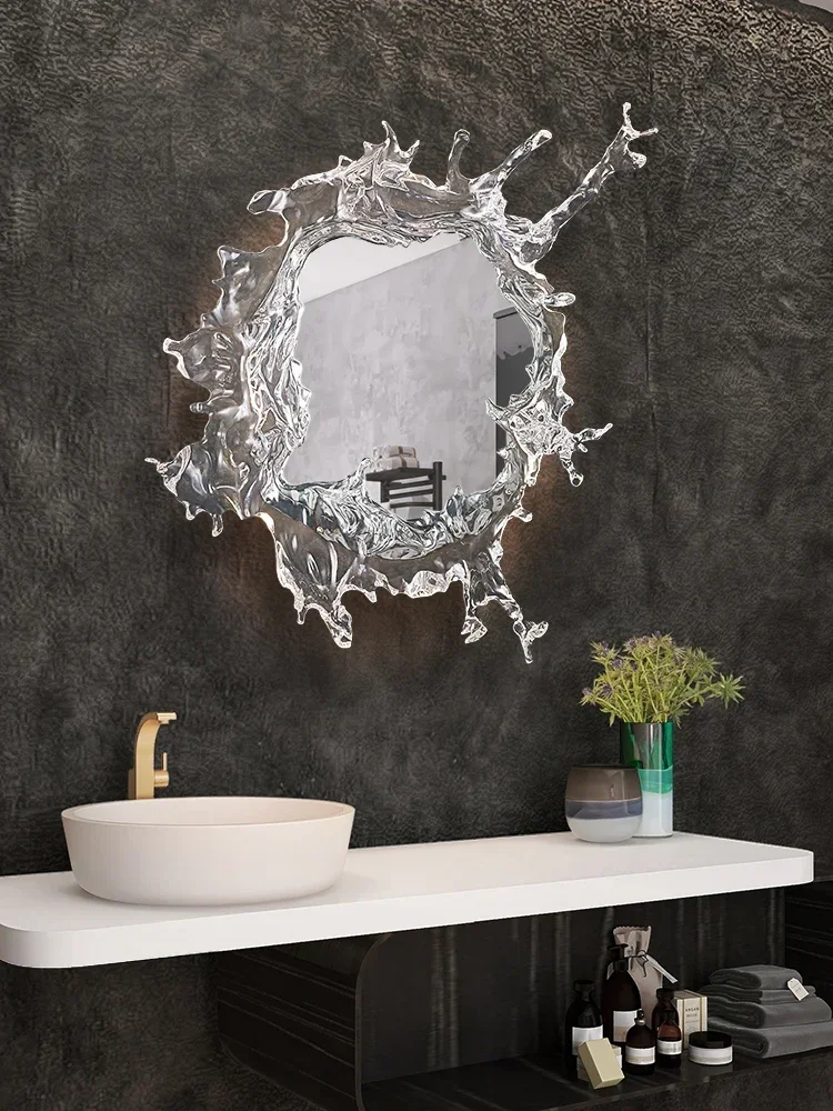 Art water spray mirror wall lamp living room background wall dressing table bathroom