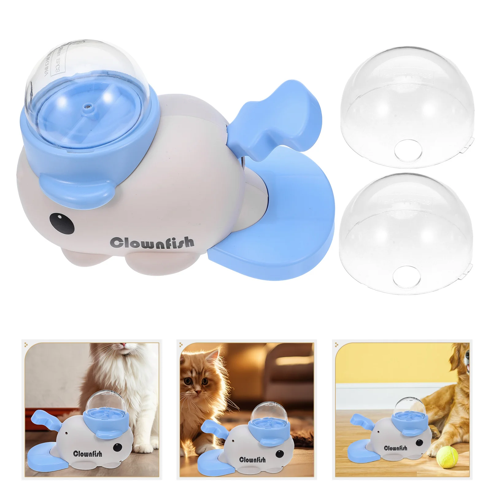 

Interactive Dog Treat Dispenser Rotating Button Self Feeding Mental Stimulation Fun Portable Pet Food Leaking Toys