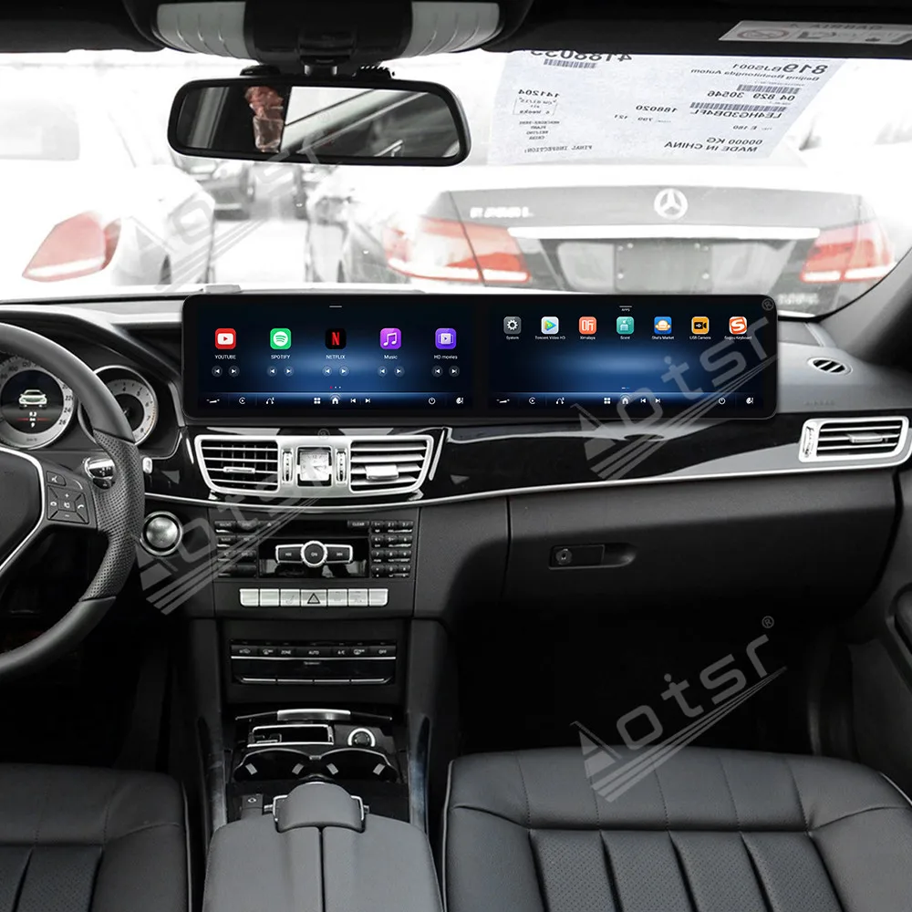 Android 13 Dual 12.3 Inch Touch Screen For Mercedes-Benz E-Class 2013-2015 Wireless CarPlay GPS Navigation Car Radio Car Media