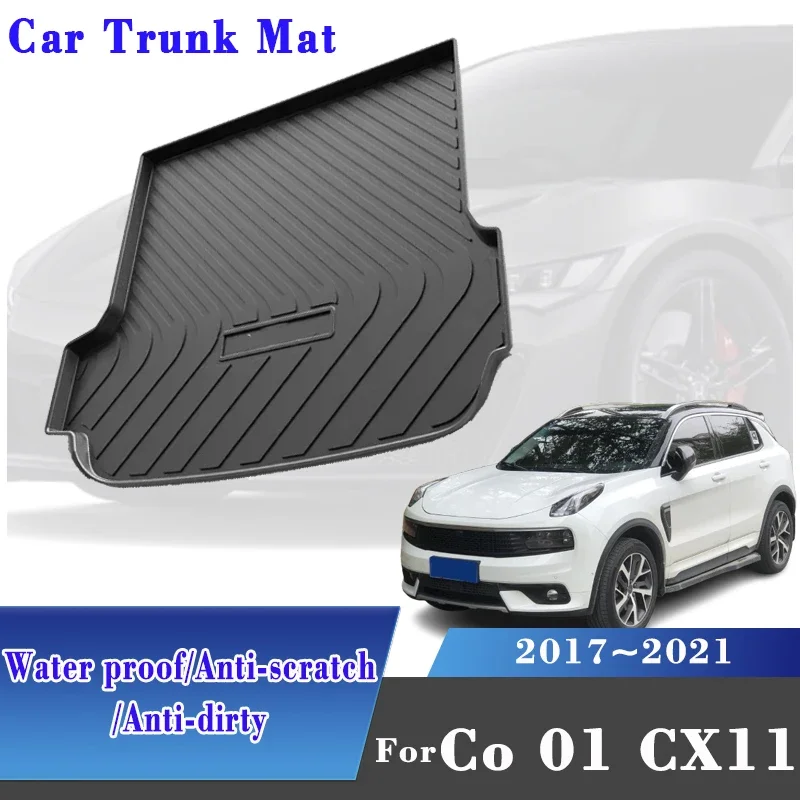 

For Lynk & Co 01 CX11 2017-2021 2018 2019 Car Trunk Mat Cars Boot Mats Rear Trunk Storage Pad Waterproof Floor Mats Accessories