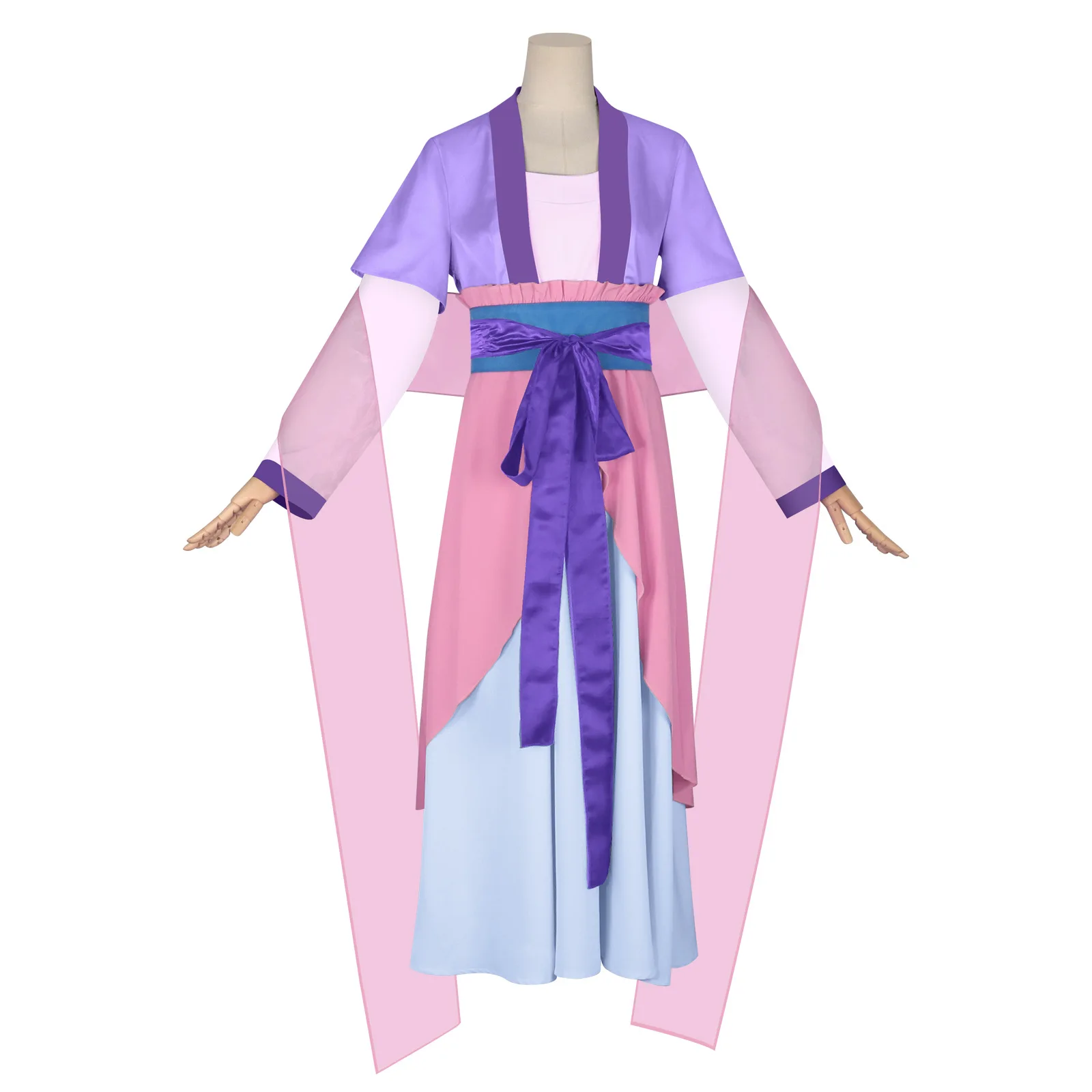 

Maomao Costume Cosplay Dress Purple Maomao Outfit Women Hanfu Uniform Kimono Tops Skirts Set