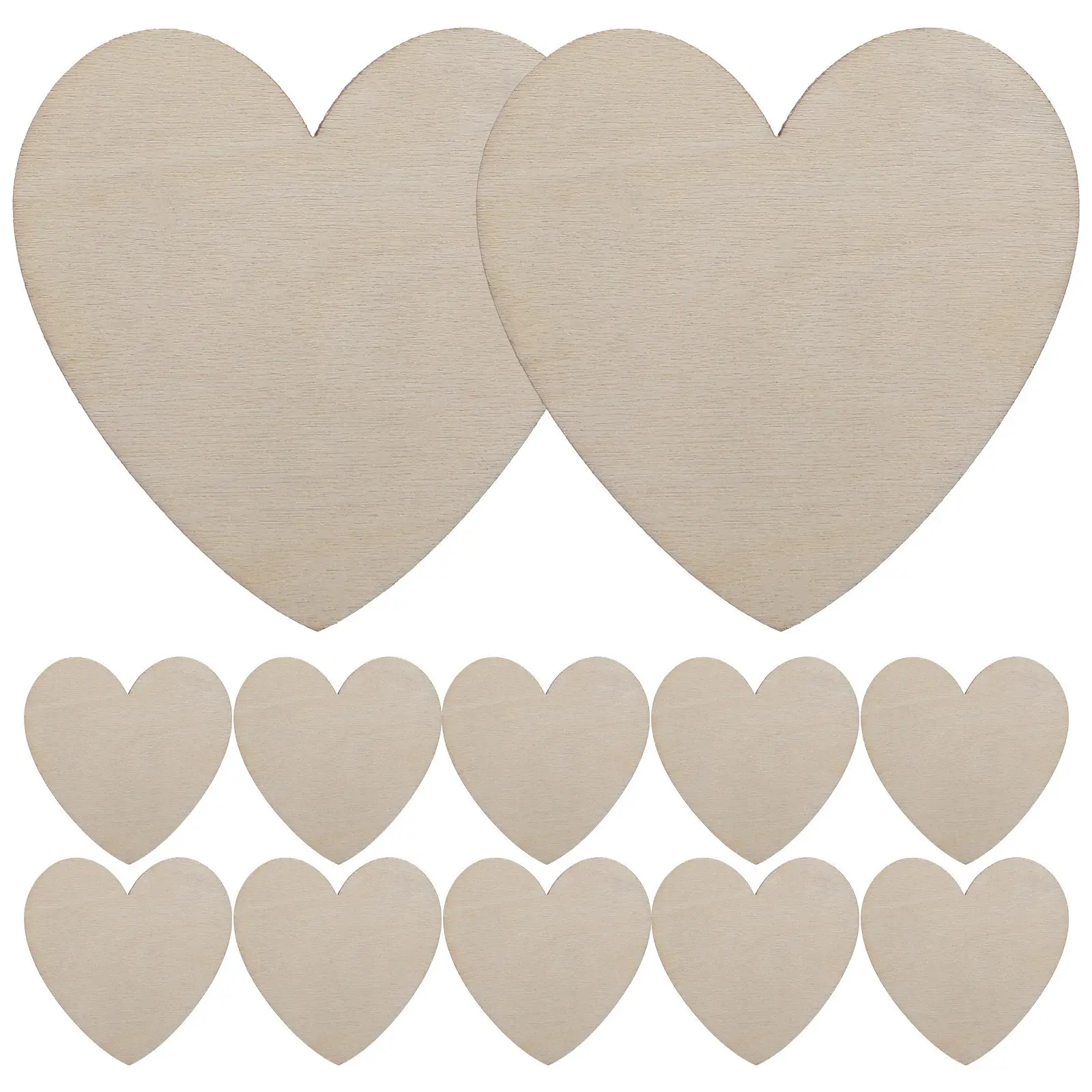

20Pcs Creative Wooden Slices Natural Smooth Wood Cutouts DIY Wedding Home Decor Art Craft Supplies