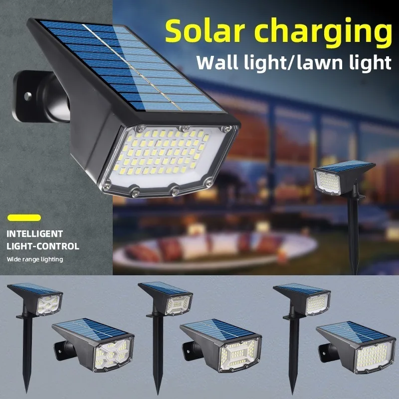 

53LED Solar Landscape Lights Outdoor IP65 Waterproof Solar Light with 3 Modes Solar Garden Spotlight for Yard Lawn Walkway 2PACK