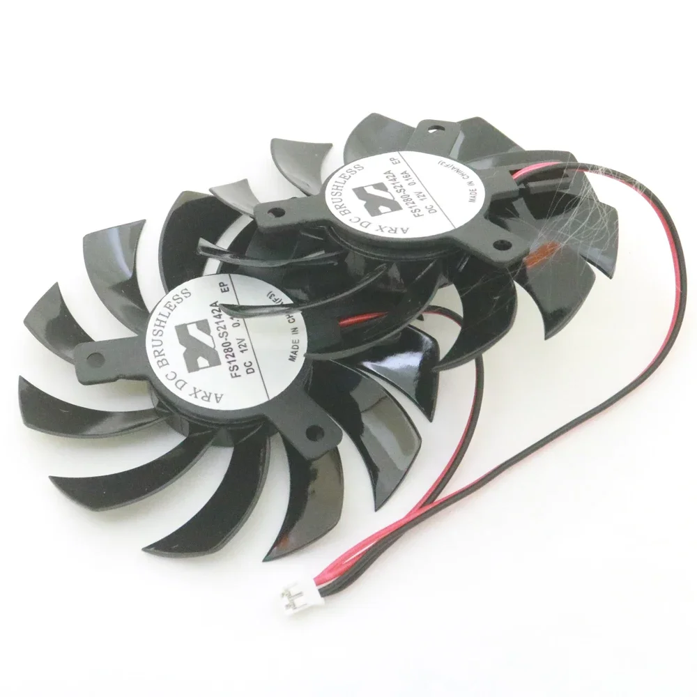 2 pz/lotto FS1280-A1042A 12V 0.16A 75mm 40x40x40mm XFX R7 270 Ventola Di Raffreddamento Della Scheda Grafica 2 fili