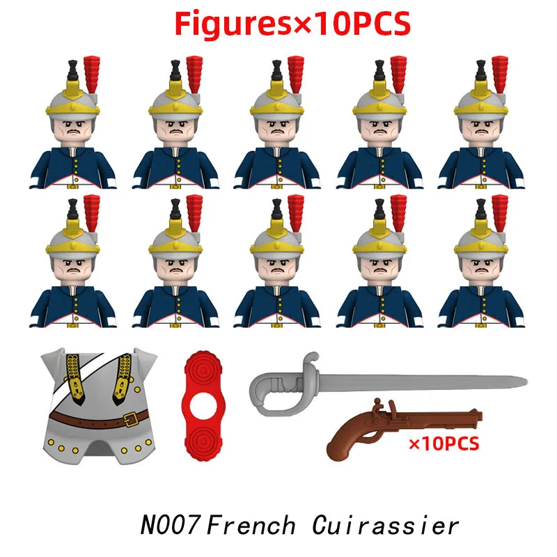 MOC Historische Militär-Bausteine Figuren Napoleonische Kriege Britische Infanterie Soldaten Gewehr DIY Bausteine Spielzeug als Geburtstagsgeschenk