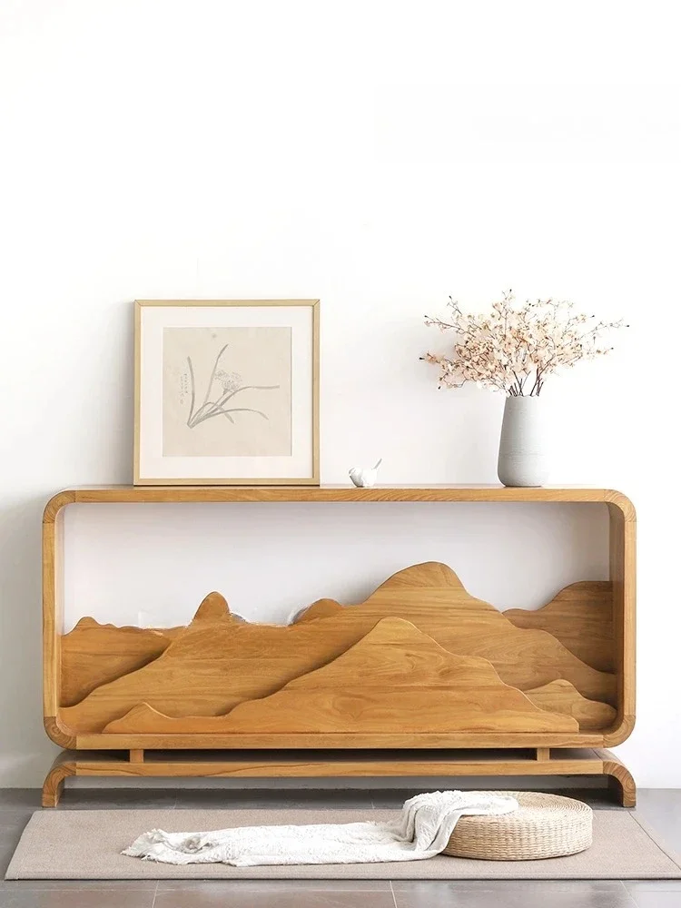 

Nordic New Chinese Style Solid Wood Console Zen Furniture Furnishings