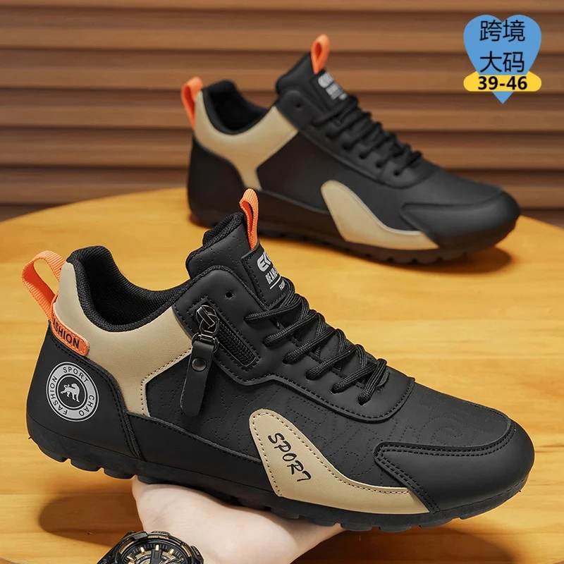 Outdoor Cross-country Men Running Sneakers Light Cushion Wearproof All-match Matching Style Soft Sole Daily Leisure Trainers