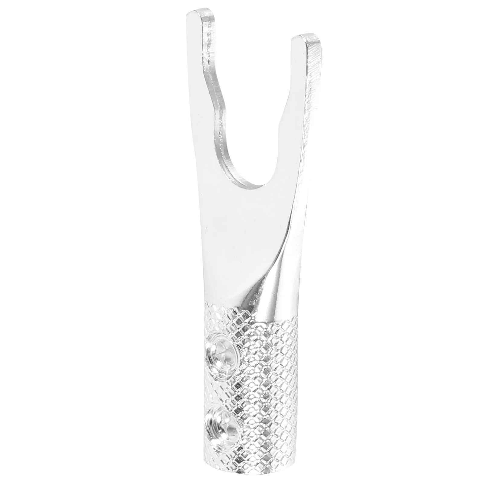 Silver Plated Y U Shape Audio Speaker Cable Plug Connector High Temperature Resistance Stable Conductivity Silver Plated Audio