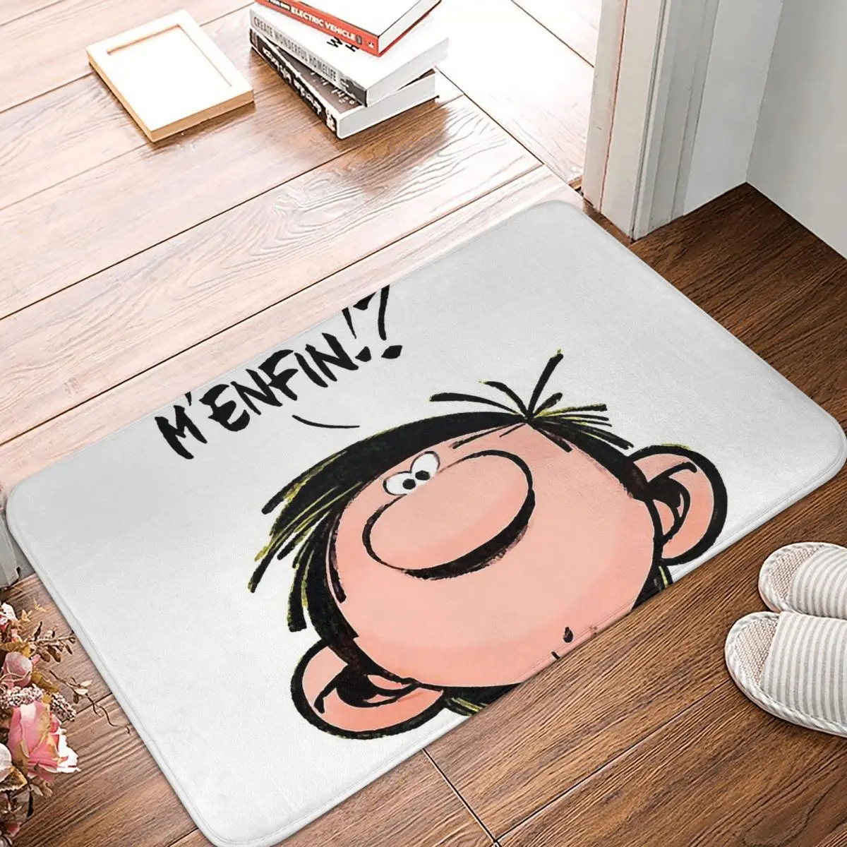 Belgium Comic Anti-Slip Doormat Kitchen Mat Magazine Spirou Gaston Lagaffe Movie Cartoon Floor Carpet Welcome Rug Bedroom Decor