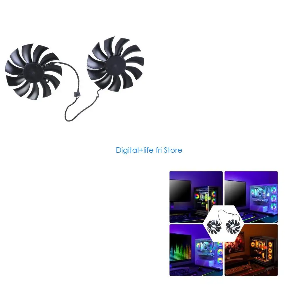 E06D 4Pin Graphics Card Cooling Fan For GTX1070 1060 GTX1060 GTX1070 Enhances Heat Dissipation in High Load Gaming