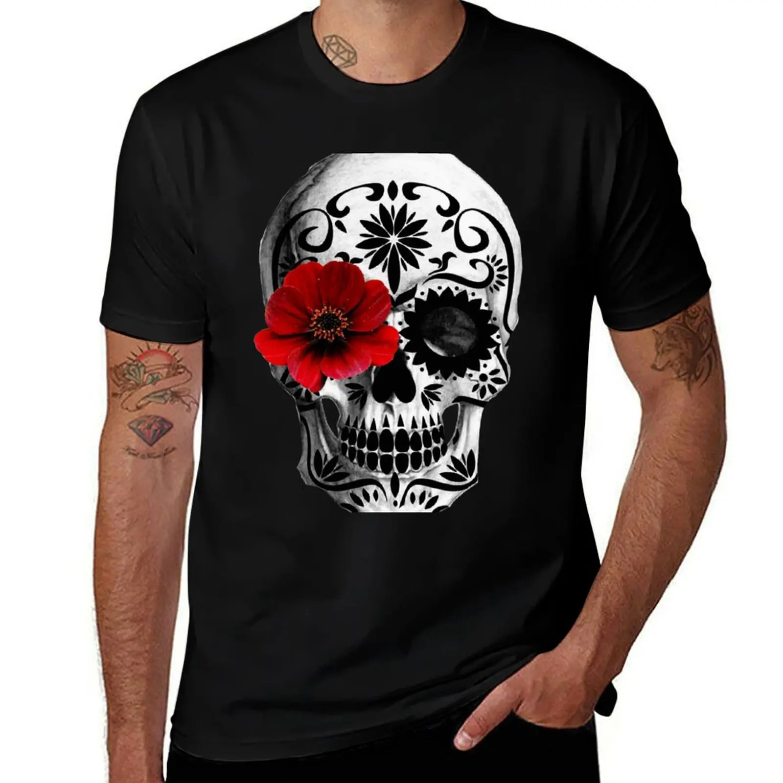 

man shirts men man shirt 100% luxury T-Shirt Classic man t of dead skull t for the t Day g Sugar shirts cotton