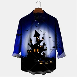 Men's Long Sleeve Shirts Halloween Party Wear Luxury Premium Shirts Fashion Casual Loose Plus Size Tops