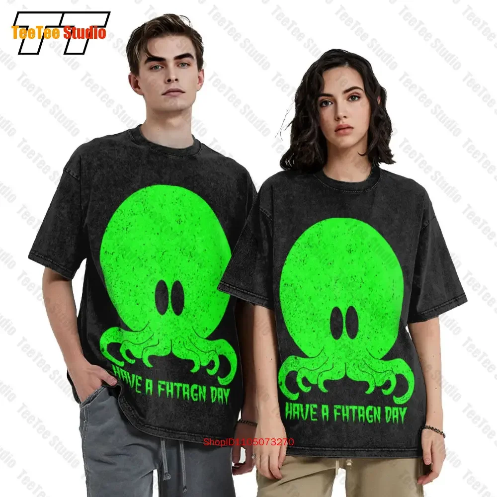 Cthulhu Have A Fhtagn Day Vintage Oversized T-Shirt CBLU