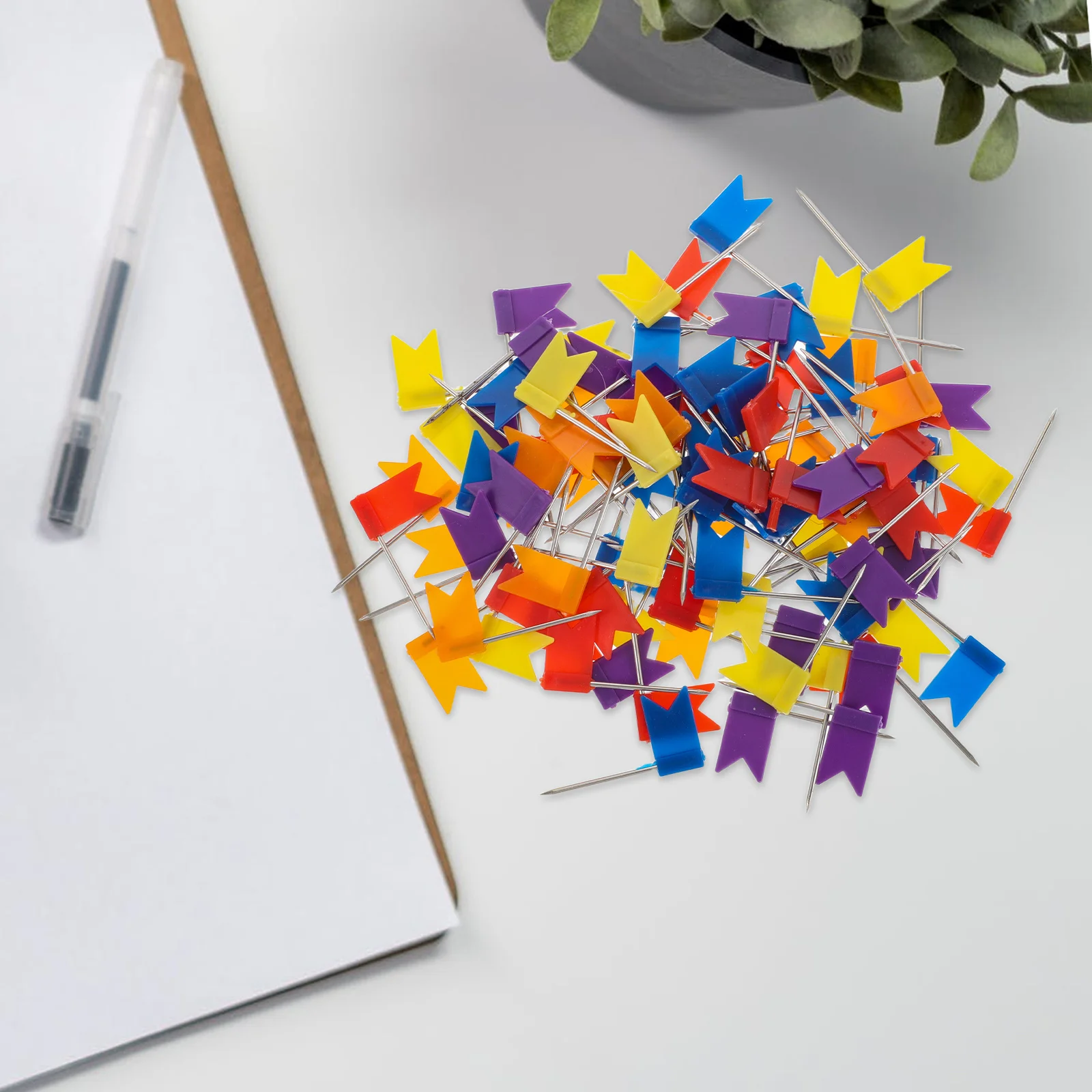 100 قطعة دبابيس العلم الملونة خريطة بمناسبة دبابيس ضغط للوحة الفلين خرائط السفر لوحات الإعلانات خريطة العلم لوحة الفلين الملحقات