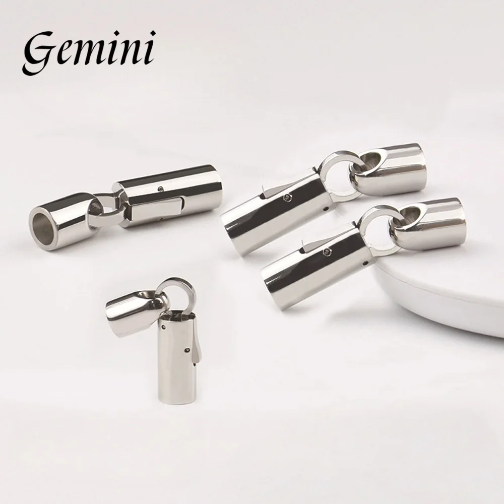 

5-10Pcs Stainless Steel Double-headed Bayonet Clasp 6mm for Leather Bracelet DIY Accessories Jewelry Making Supplies Wholesale