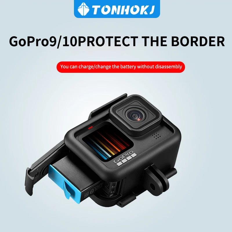 GoPro 9 10 11 12 Protective Frame Case Camcorder Housing Case with Cold Boots for GoPro Hero 10 9 Black Action Camera