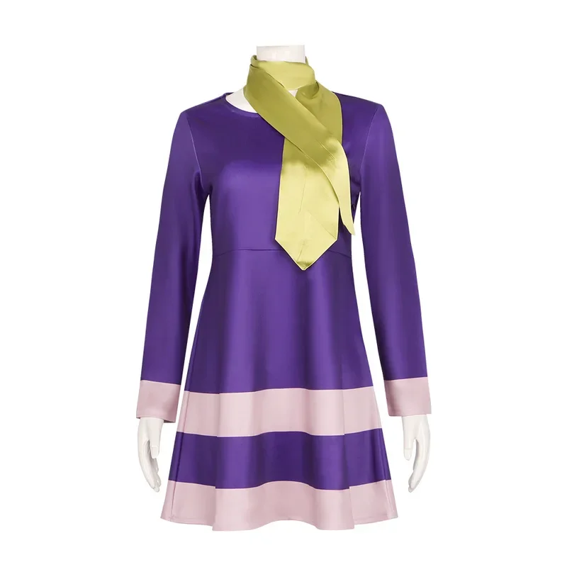 Дафна Блейк Косплей Костюм Необычные ТВ Косплей Дак Маскировочное Платье Повязка на Голову Фиолетовый Комплект Необычная Одежда Для Девочек Хэллоуин для Женщин