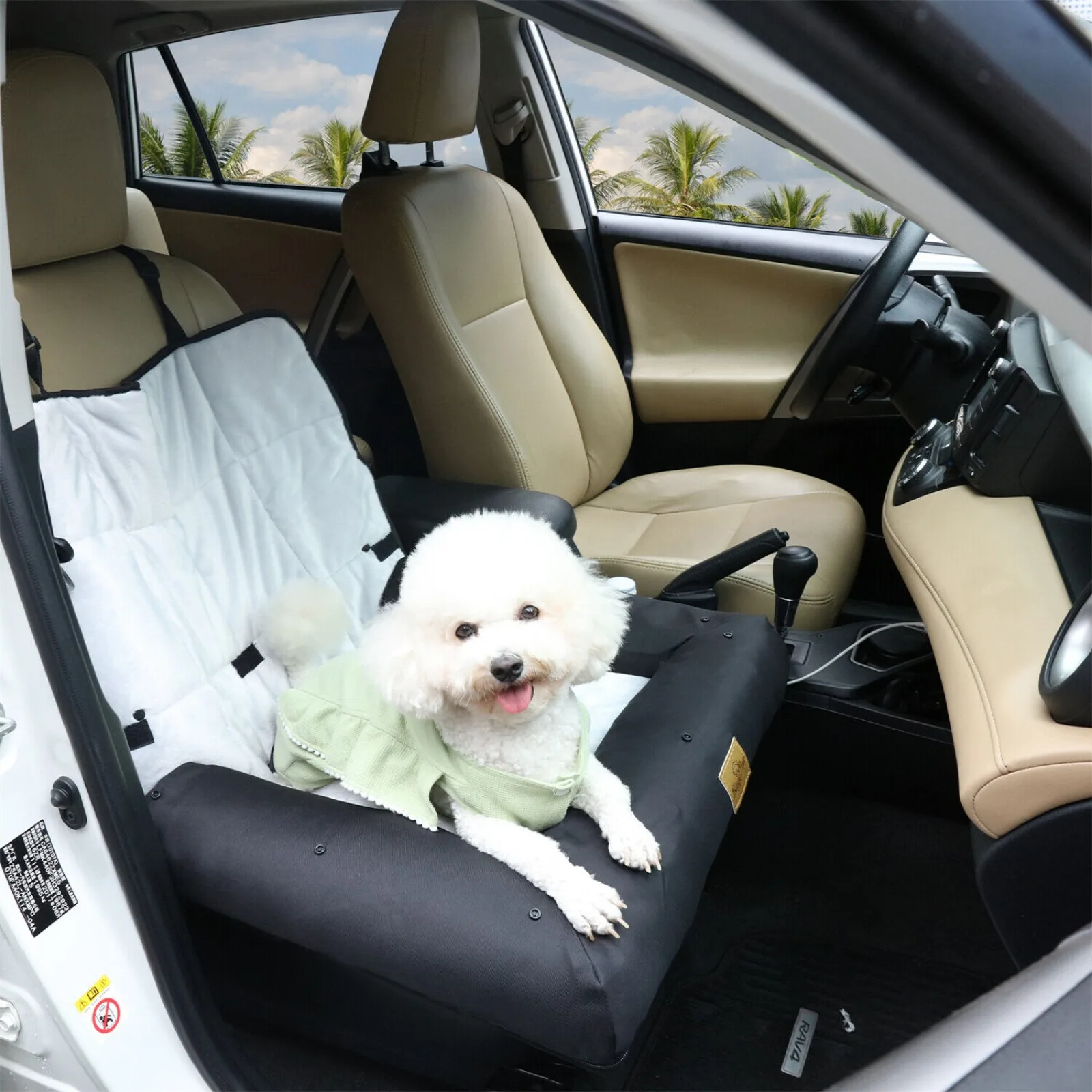 US Portable Dog Car Seat, Bed Strap, Detachable Chion Cover, Travel Safety Belt