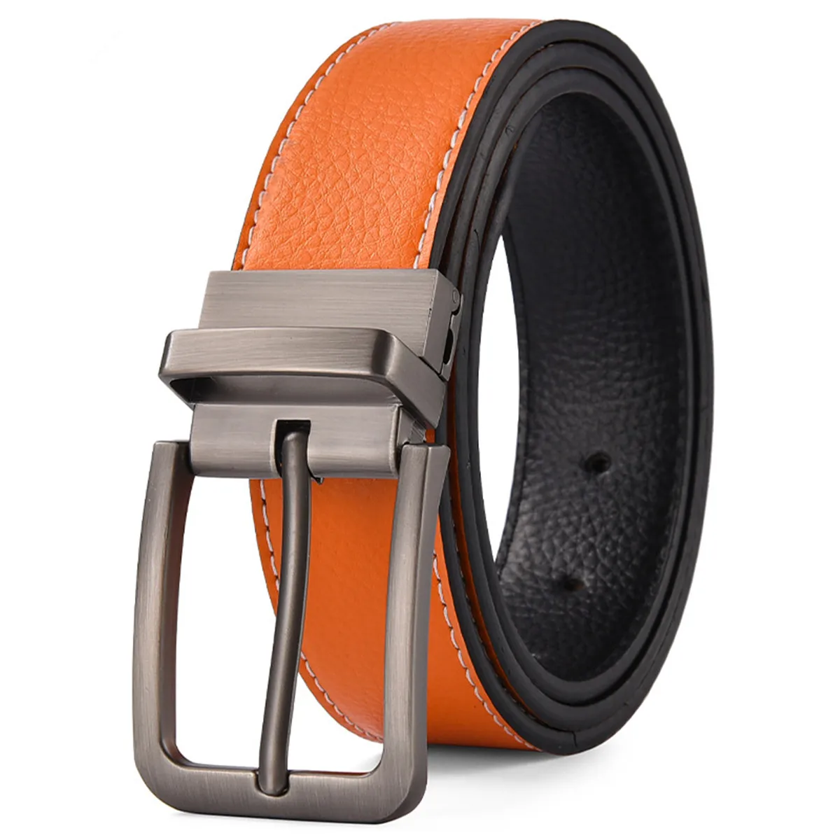 عكسها دبوس مشبك أحزمة رجالية بو الجلود حزام الذكور للرجل جودة عالية مصمم موضة الجينز حزام الخصر الأعمال الفاخرة
