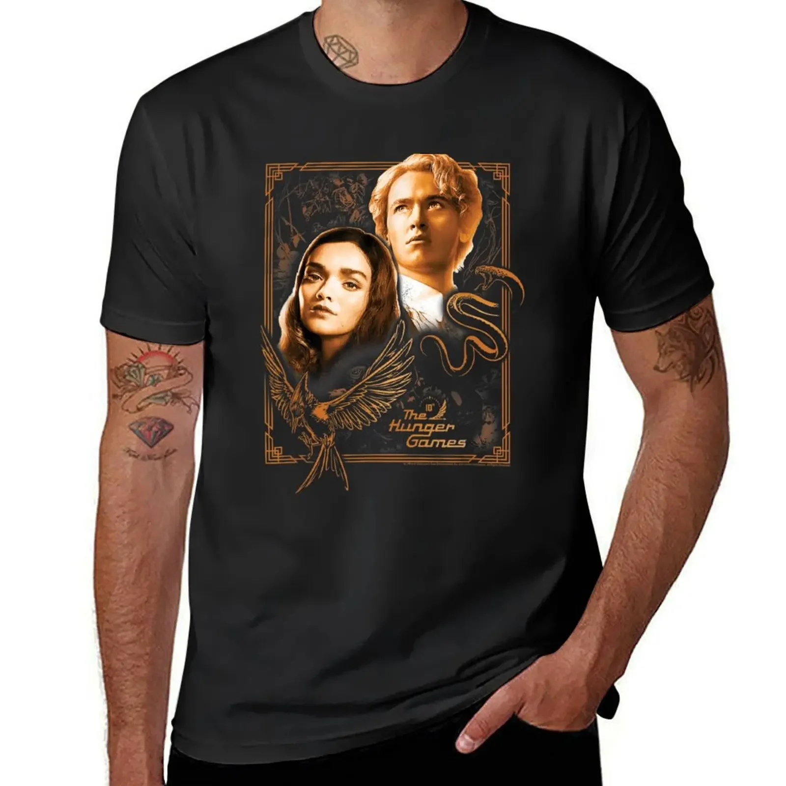 Retro The Ballad of Songbirds and Snakes Framed Lucy Gray & Snow T-Shirt aesthetic clothes graphic shirts mens clothes