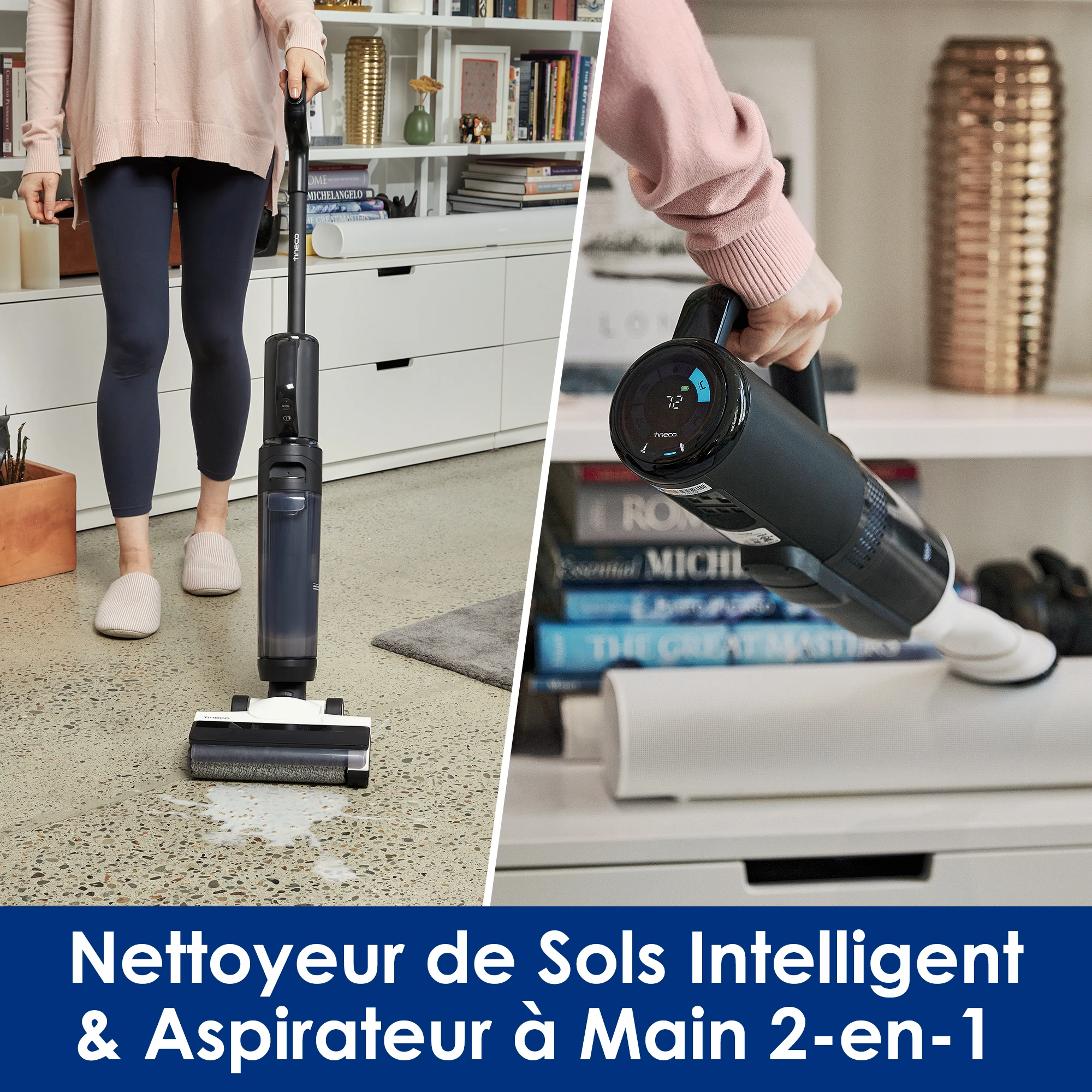 Tineco-Aspirateur sec sans fil Floor One S5 combo , nettoyeur de sol intelligent, vadrouille électrique verticale pour la maison, livres personnelles