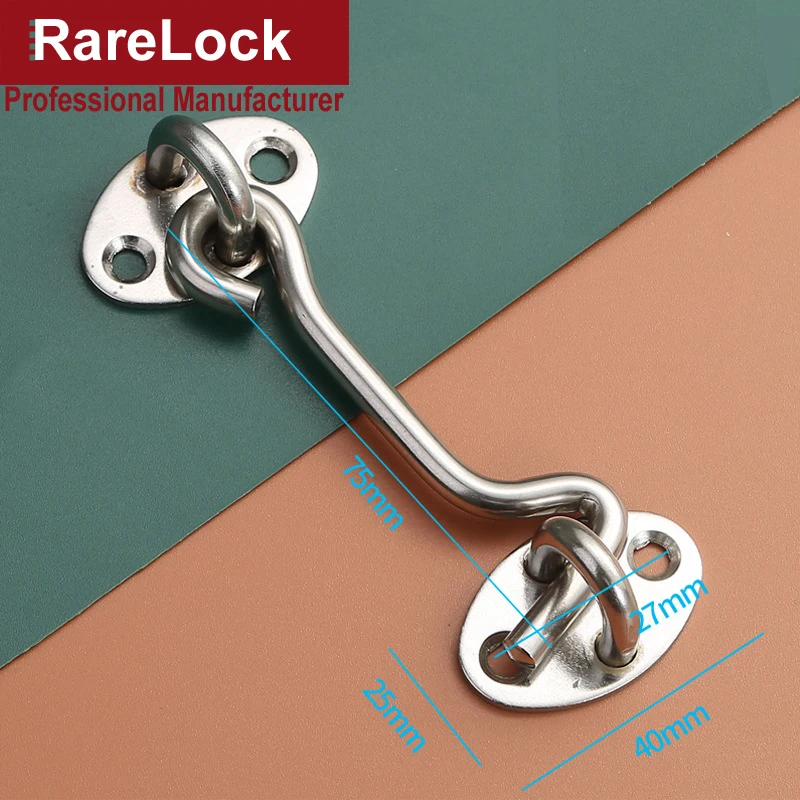 Stainless Door Hasp Window Hook Door Limit Fixing Windproof Brace Hook Lock Sliding Door Lock MA126 H