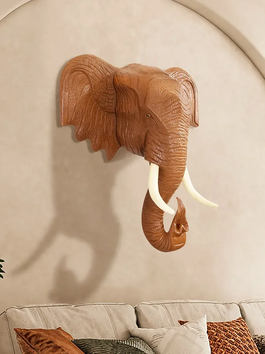 ديكور جدار رأس الفيل لمطعم جنوب شرق آسيا إبداعي معلق على الحائط لغرفة المعيشة والشرفة وخلفية التلفزيون وديكور الحائط p