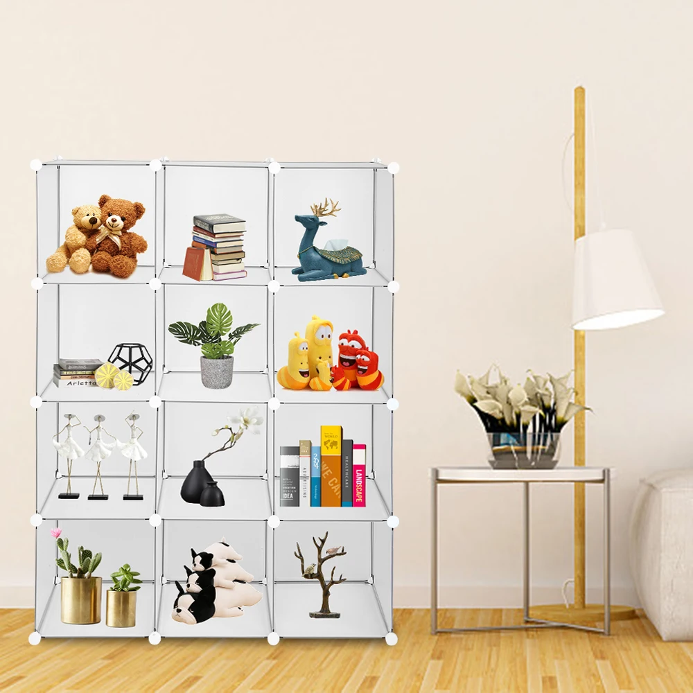 

Cube Storage 12-Cube Book Shelf Storage Shelves Closet Organizer Shelf Cubes Organizer Bookcase