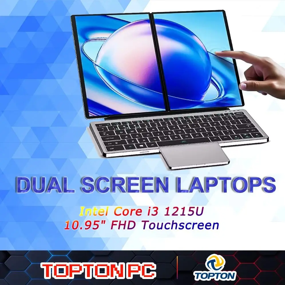 Mini PC touchscreen FHD 2 in 1 da 10,95 pollici Intel Core i3 1215U 32 GB RAM 1 TB SSD Fotocamera Computer portatile per studenti universitari e affari
